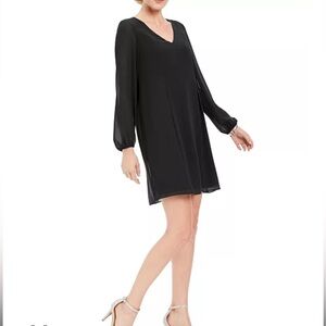 INC International Concepts Black Long Sleeve Dress